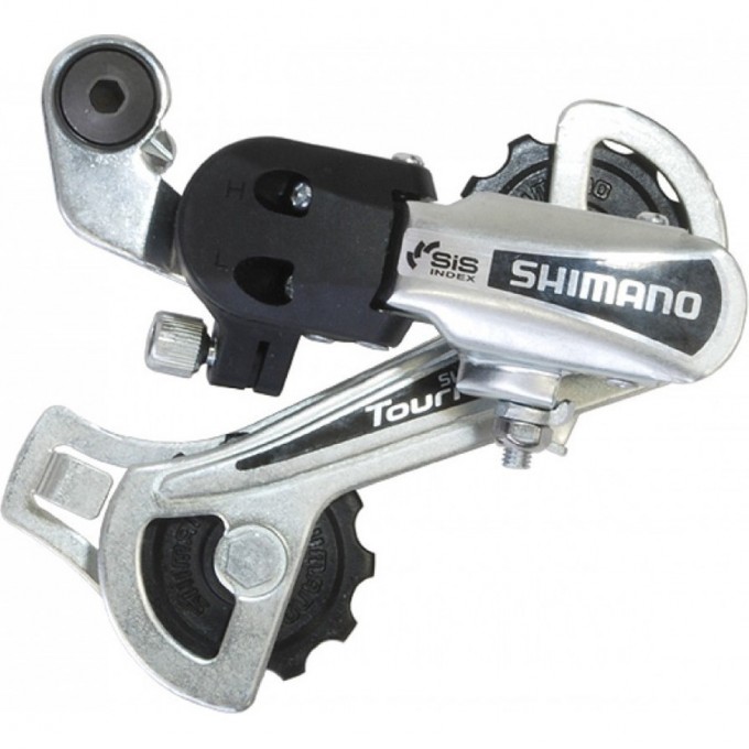 Переключатель задний SHIMANO TOURNEY, TTY21-B, GS, 6 скоростей, крепление на болт, серебристый, без упаковки ARDTY21BGSDS