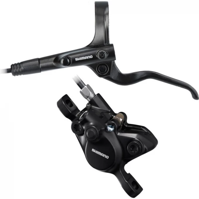 Тормоз дисковый SHIMANO MT MT201, BL(левый)/BR(передний), полимерные колодки, 1000мм, черный EMT201KLFPRA100