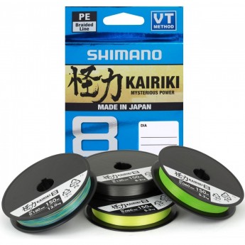 Леска плетёная SHIMANO KAIRIKI 8 PE 150М зеленая 0.28 мм 29 кг